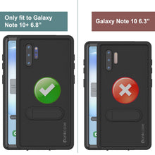 Load image into Gallery viewer, PunkCase Galaxy Note 10+ Plus Waterproof Case, [KickStud Series] Armor Cover [Black] (Color in image: Purple)
