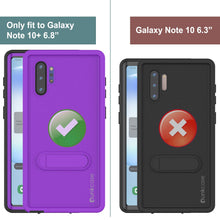 Load image into Gallery viewer, PunkCase Galaxy Note 10+ Plus Waterproof Case, [KickStud Series] Armor Cover [Purple] (Color in image: Black)
