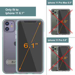 iPhone 11 Case, PUNKcase [LUCID 3.0 Series] [Slim Fit] Armor Cover w/ Integrated Screen Protector [Teal] (Color in image: Silver)