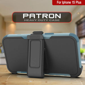 Punkcase para iPhone 15 Plus Cinco Multicapa Case de funda [Serie Patron] [menta]