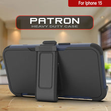 Load image into Gallery viewer, Punkcase para iPhone 15 Cinco de funda de múltiples capas de cinturón [Serie de clientes] [Navy Black]
