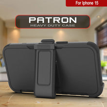 Load image into Gallery viewer, Punkcase para iPhone 15 Cinco de funda de múltiples capas de cinturón [Serie de clientes] [Negro]
