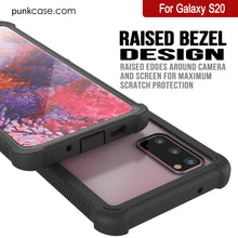 Cargar imagen en el visor de la galería, PunkCase Galaxy S20 Case, [Spartan Series] Clear Rugged Heavy Duty Cover W/Built in Screen Protector [Black] (Color in image: light green)

