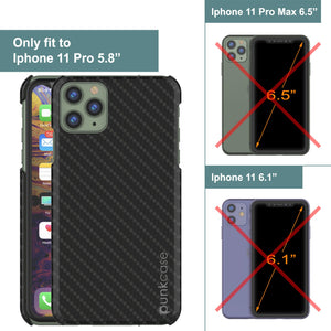 iPhone 11 Pro Case, Punkcase CarbonShield, Heavy Duty & Ultra Thin 2 Piece Dual Layer [shockproof] 