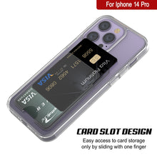 Load image into Gallery viewer, Funda para iPhone 14 Pro con compartimento para tarjetas [Serie Crystal CardSlot] [Ajuste delgado]
