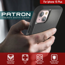 Load image into Gallery viewer, Punkcase para iPhone 15 Plus Cinco de clip de cinturón multicapa Case de funda [Serie de clientes] [Negro]
