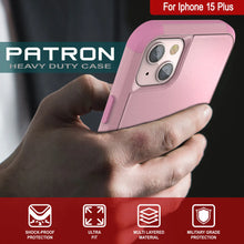 Load image into Gallery viewer, Punkcase para iPhone 15 Plus Cinco de clip de correa multicapa Case de funda [Serie de clientes] [PINK]
