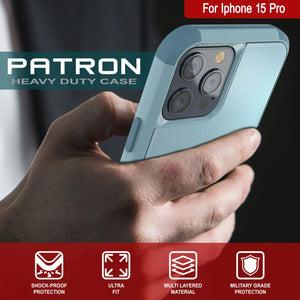 Punkcase para iPhone 15 Pro Belt Clip Multililínea Case de funda [Serie Patron] [menta]