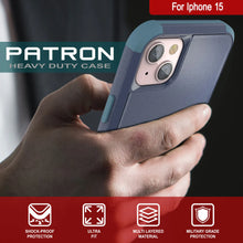 Cargar imagen en el visor de la galería, Punkcase para iPhone 15 Cinco de Holla de múltiples capas de iphone [Serie Patron] [azul marino]
