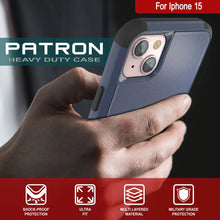 Load image into Gallery viewer, Punkcase para iPhone 15 Cinco de funda de múltiples capas de cinturón [Serie de clientes] [Navy Black]
