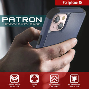 Punkcase para iPhone 15 Cinco de funda de múltiples capas de cinturón [Serie de clientes] [Navy Black]