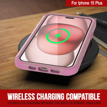 Load image into Gallery viewer, Punkcase para iPhone 15 Plus Cinco de clip de correa multicapa Case de funda [Serie de clientes] [PINK]
