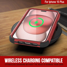 Cargar imagen en el visor de la galería, Punkcase para iPhone 15 Plus Belt Cinco de funda de múltiples capas [Serie Patron] [Red-Black]
