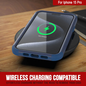 Punkcase para iPhone 15 Pro Belt Clip Multilililyer Fase de funda [Serie Patron] [Armada]