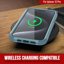 Cargar imagen en el visor de la galería, Punkcase para iPhone 15 Pro Belt Clip Multililínea Case de funda [Serie Patron] [menta]
