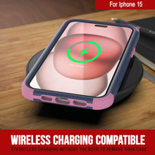 Cargar imagen en el visor de la galería, Punkcase para iPhone 15 Cinco de Holla de múltiples capas de cinturón [Serie Patron] [Pink Navy]
