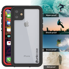 Cargar imagen en el visor de la galería, iPhone 11 Waterproof Case, Punkcase [Extreme Series] Armor Cover W/ Built In Screen Protector [Red] (Color in image: White)
