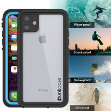Cargar imagen en el visor de la galería, iPhone 11 Waterproof Case, Punkcase [Extreme Series] Armor Cover W/ Built In Screen Protector [Light Blue] (Color in image: Light Green)
