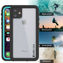 Cargar imagen en el visor de la galería, iPhone 11 Waterproof Case, Punkcase [Extreme Series] Armor Cover W/ Built In Screen Protector [Teal] (Color in image: Purple)
