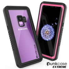 Cargar imagen en el visor de la galería, Galaxy S9 Waterproof Case, Punkcase [Extreme Series] [Slim Fit] [IP68 Certified] [Shockproof] [Snowproof] [Dirproof] Armor Cover W/ Built In Screen Protector for Samsung Galaxy S9 [Pink] 
