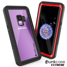 Cargar imagen en el visor de la galería, Galaxy S9 Waterproof Case, Punkcase [Extreme Series] [Slim Fit] [IP68 Certified] [Shockproof] [Snowproof] [Dirproof] Armor Cover W/ Built In Screen Protector for Samsung Galaxy S9 [Red] 
