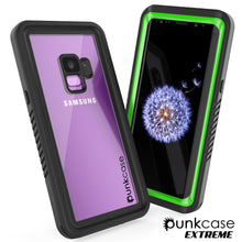 Cargar imagen en el visor de la galería, Galaxy S9 Waterproof Case, Punkcase [Extreme Series] [Slim Fit] [IP68 Certified] [Shockproof] [Snowproof] [Dirproof] Armor Cover W/ Built In Screen Protector for Samsung Galaxy S9 [Light Green] 
