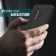 Load image into Gallery viewer, PunkCase Galaxy Note 10+ Plus Waterproof Case, [KickStud Series] Armor Cover [Black] (Color in image: Clear)
