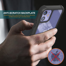 Cargar imagen en el visor de la galería, PunkCase iPhone 11 Case, [Spartan Series] Clear Rugged Heavy Duty Cover W/Built in Screen Protector [Black] (Color in image: clear)
