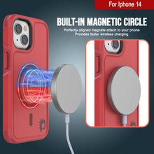 Cargar imagen en el visor de la galería, For Iphone 14 Built-in MAGNETIC CIRCLE Perfectly aligned magnets attach to your phone Provides faster wireless charging (Color in image: Yellow)
