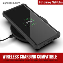 Cargar imagen en el visor de la galería, PunkCase Galaxy S20 Ultra Case, [Spartan Series] Clear Rugged Heavy Duty Cover W/Built in Screen Protector [Black] (Color in image: light green)

