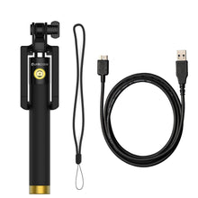 Load image into Gallery viewer, Selfie Stick - Gold, Extendable Monopod with Built-In Bluetooth Remote Shutter (Color in image: Gold)
