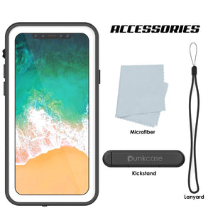 iPhone X Waterproof IP68 Case, Punkcase [White] [StudStar Series] [Slim Fit] [Dirtproof] (Color in image: teal)