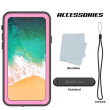Cargar imagen en el visor de la galería, iPhone X Waterproof IP68 Case, Punkcase [Pink] [StudStar Series] [Slim Fit] [Dirtproof] (Color in image: white)
