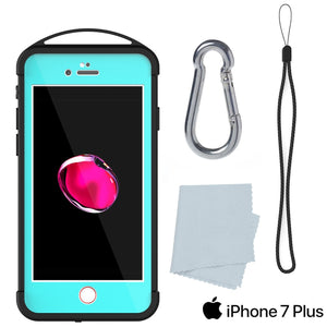 iPhone 8+ Plus Waterproof Case, Punkcase ALPINE Series, Teal | Heavy Duty Armor Cover (Color in image: red)