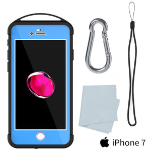 iPhone SE (4.7") Waterproof Case, Punkcase ALPINE Series, Light Blue | Heavy Duty Armor Cover (Color in image: purple)
