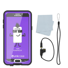 Cargar imagen en el visor de la galería, Galaxy Note 5 Waterproof Case, PunkCase StudStar Purple Shock/Dirt/Snow Proof | Lifetime Warranty (Color in image: black)
