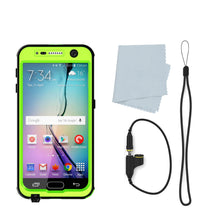 Load image into Gallery viewer, Galaxy S6 Waterproof Case PunkCase StudStar Light Green Thin 6.6ft Underwater IP68 Shock/Dirt Proof (Color in image: light blue)
