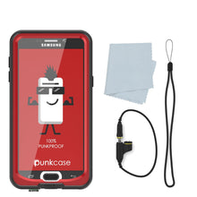 Cargar imagen en el visor de la galería, Galaxy Note 5 Waterproof Case, Punkcase StudStar Red Water/Shock/Dirt/Snow Proof | Lifetime Warranty (Color in image: black)

