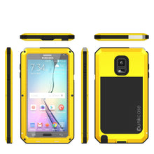 Cargar imagen en el visor de la galería, Note 4 Case, Punkcase® METALLIC Series NEON w/ TEMPERED GLASS | Aluminum Frame (Color in image: Gold)
