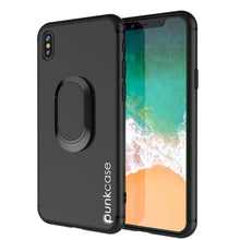 Cargar imagen en el visor de la galería, iPhone XR Case, Punkcase Magnetix Protective TPU Cover W/ Kickstand, Tempered Glass Screen Protector [Black] (Color in image: black)
