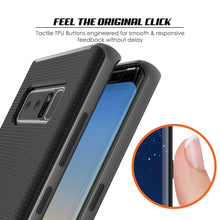 Load image into Gallery viewer, Galaxy Note 8 Case, PunkCase [Stealth Series] Hybrid 3-Piece Shockproof Dual Layer Cover [Non-Slip] [Soft TPU + PC Bumper] with PUNKSHIELD Screen Protector for Samsung Note 8 [Grey] (Color in image: Silver)
