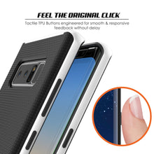 Load image into Gallery viewer, Galaxy Note 8 Case, PunkCase [Stealth Series] Hybrid 3-Piece Shockproof Dual Layer Cover [Non-Slip] [Soft TPU + PC Bumper] with PUNKSHIELD Screen Protector for Samsung Note 8 [White] (Color in image: Grey)
