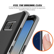 Load image into Gallery viewer, Galaxy Note 8 Case, PunkCase [Stealth Series] Hybrid 3-Piece Shockproof Dual Layer Cover [Non-Slip] [Soft TPU + PC Bumper] with PUNKSHIELD Screen Protector for Samsung Note 8 [Silver] (Color in image: Grey)
