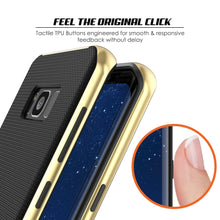 Load image into Gallery viewer, Galaxy S8 Case, PunkCase [Stealth Series] Hybrid 3-Piece Shockproof Dual Layer Cover [Non-Slip] [Soft TPU + PC Bumper] with PUNKSHIELD Screen Protector for Samsung S8 Edge [Gold] (Color in image: Grey)
