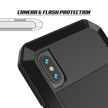 Cargar imagen en el visor de la galería, iPhone X Metal Case, Heavy Duty Military Grade Rugged Black Armor Cover [shock proof] Hybrid Full Body Hard Aluminum &amp; TPU Design (Color in image: Neon)
