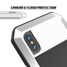 Cargar imagen en el visor de la galería, iPhone X Metal Case, Heavy Duty Military Grade Rugged White Armor Cover [shock proof] Hybrid Full Body Hard Aluminum &amp; TPU Design (Color in image: Neon)
