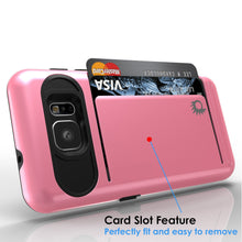 Cargar imagen en el visor de la galería, Galaxy S7 EDGE Case PunkCase CLUTCH Pink Series Slim Armor Soft Cover Case w/ Screen Protector (Color in image: Silver)
