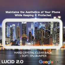 Load image into Gallery viewer, Google Pixel Case Punkcase® LUCID 2.0 White Series w/ PUNK SHIELD Glass Screen Protector | Ultra Fit (Color in image: crystal black)
