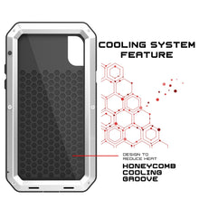 Cargar imagen en el visor de la galería, iPhone X Metal Case, Heavy Duty Military Grade Rugged White Armor Cover [shock proof] Hybrid Full Body Hard Aluminum &amp; TPU Design (Color in image: Silver)
