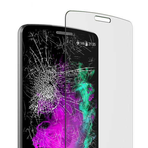 LG G3 Punkcase Glass SHIELD Tempered Glass Screen Protector 0.33mm Thick 9H Glass (Color in image: clear)